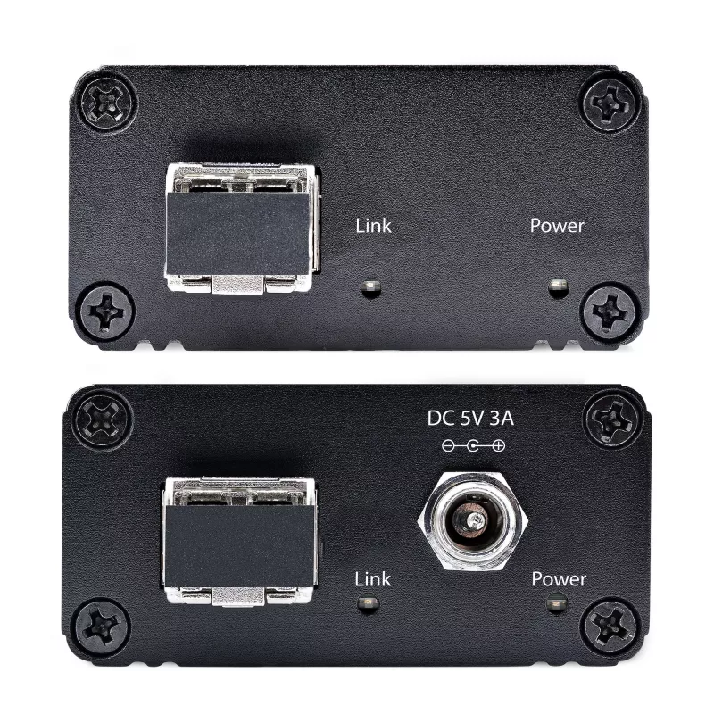 StarTech.com Extensor USB 3.0 de 2 puertos sobre fibra multimodo OM3 – LC/LC – 2x 5 Gbit/s hub USB-A – 350 m (1150 pies) de alcance – Extensor USB de fibra duradero – Extensor USB óptico