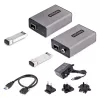 StarTech.com Extensor USB 3.0 de 2 puertos sobre fibra multimodo OM3 – LC/LC – 2x 5 Gbit/s hub USB-A – 350 m (1150 pies) de alcance – Extensor USB de fibra duradero – Extensor USB óptico