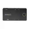 StarTech.com Switch KVM USB-C de 2 puertos, Monitor HDMI 4K 60Hz único, Puertos duales de 100W Power Delivery Pass-through, Alimentado por bus, Compatible con USB Type-C/USB4/Thunderbolt 3/4 – Factor de forma pequeño