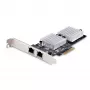 StarTech.com Tarjeta de red PCIe 10GbE de 2 puertos, Tarjeta de red para PCs/servidores, Tarjeta Ethernet PCIe de seis velocidades con soporte Jumbo Frame, Tarjeta de interfaz NIC/LAN, 10GBASE-T y NBASE-T