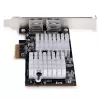 StarTech.com Tarjeta de red PCIe 10GbE de 2 puertos, Tarjeta de red para PCs/servidores, Tarjeta Ethernet PCIe de seis velocidades con soporte Jumbo Frame, Tarjeta de interfaz NIC/LAN, 10GBASE-T y NBASE-T