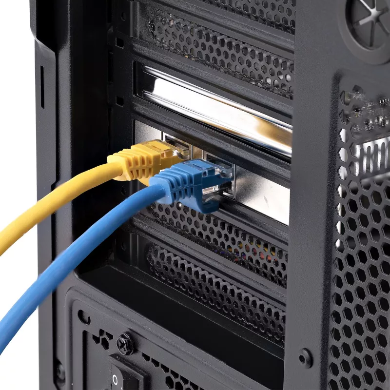 StarTech.com Tarjeta de red PCIe 10GbE de 2 puertos, Tarjeta de red para PCs/servidores, Tarjeta Ethernet PCIe de seis velocidades con soporte Jumbo Frame, Tarjeta de interfaz NIC/LAN, 10GBASE-T y NBASE-T