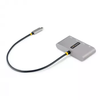 StarTech.com Hub USB-C de 3 puertos con Ethernet - 3x USB-A - Gigabit Ethernet - USB 3.0 5Gbps - alimentado por bus - Cable host USB Type-C de 1ft/30cm - GbE - Hub USB-C a USB-A portátil
