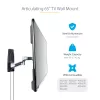 StarTech.com Soporte de pared para TV articulado, Soporte de pared VESA, compatible con televisores de 26 a 65 pulgadas/99 lb/planos/curvos, Soporte de pared plano extensible para TV, Soporte de pared para TV ajustable en esquina