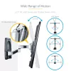 StarTech.com Soporte de pared para TV articulado, Soporte de pared VESA, compatible con televisores de 26 a 65 pulgadas/99 lb/planos/curvos, Soporte de pared plano extensible para TV, Soporte de pared para TV ajustable en esquina