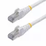 StarTech.com Cable Ethernet CAT8 blanco de 1m, RJ45 sin lengüeta, 25G/40G, 2000MHz, 100W PoE++, S/FTP, 26AWG hilo de cobre desnudo puro, LSZH, Cable de red patch apantallado con alivio de tensión, probado individualmente