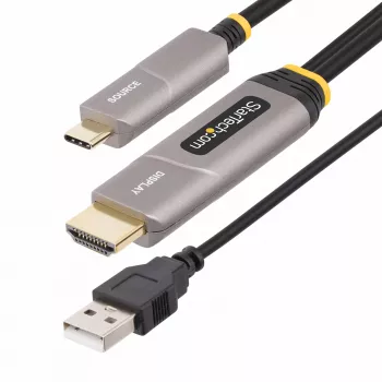 StarTech.com Cable óptico activo (AOC) USB-C a HDMI 2.0 de 15,2 m, 4K 60Hz, certificado CL3, Cable adaptador USB Type-C a HDMI unidireccional