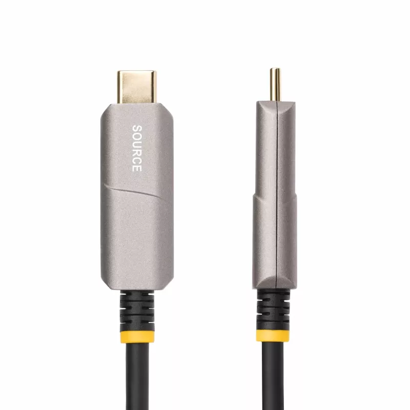 StarTech.com Cable óptico activo (AOC) USB-C a HDMI 2.0 de 15,2 m, 4K 60Hz, certificado CL3, Cable adaptador USB Type-C a HDMI unidireccional