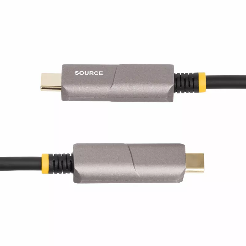 StarTech.com Cable óptico activo (AOC) USB-C a HDMI 2.0 de 15,2 m, 4K 60Hz, certificado CL3, Cable adaptador USB Type-C a HDMI unidireccional
