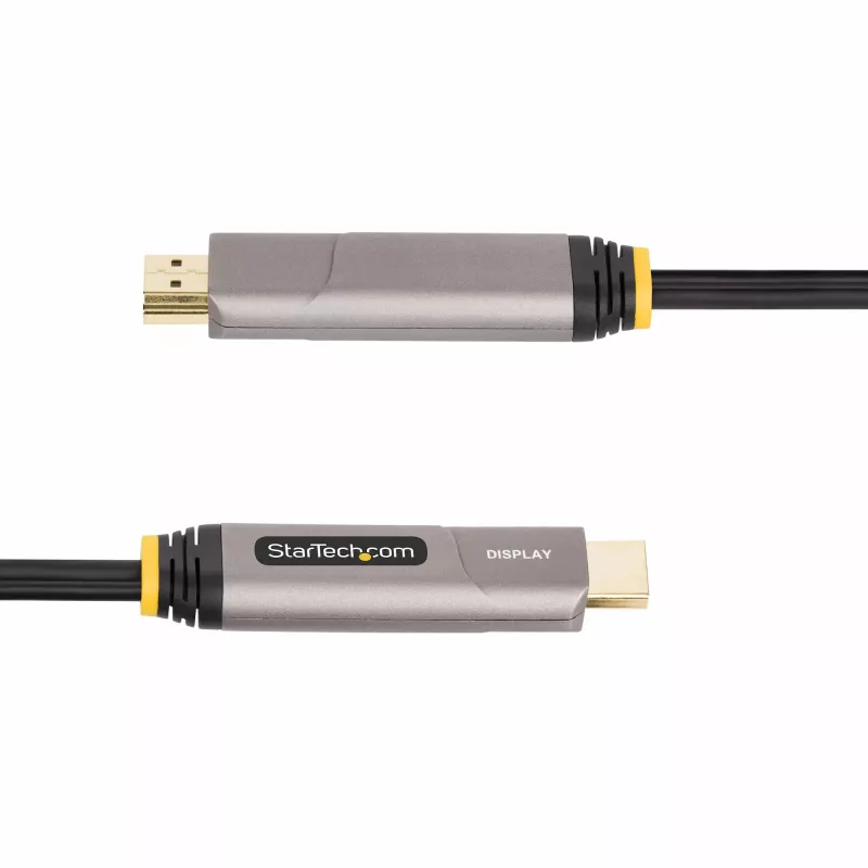 StarTech.com Cable óptico activo (AOC) USB-C a HDMI 2.0 de 15,2 m, 4K 60Hz, certificado CL3, Cable adaptador USB Type-C a HDMI unidireccional