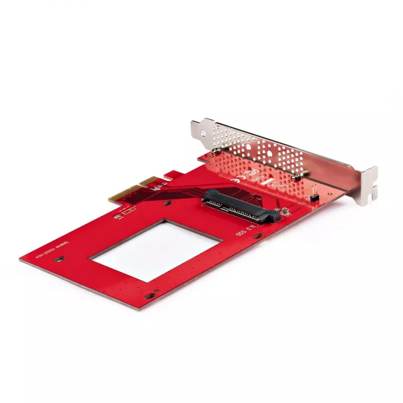 StarTech.com tarjeta adaptadora de U.3 a PCIe, adaptador PCIe 4.0 x4 para SSD NVMe U.3 de 2,5 pulgadas, tarjeta de expansión PCI Express SFF-TA-1001 para equipos de sobremesa/servidores, compatible con TAA – independiente del sistema operativo