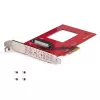 StarTech.com tarjeta adaptadora de U.3 a PCIe, adaptador PCIe 4.0 x4 para SSD NVMe U.3 de 2,5 pulgadas, tarjeta de expansión PCI Express SFF-TA-1001 para equipos de sobremesa/servidores, compatible con TAA – independiente del sistema operativo