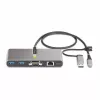 StarTech.com Hub USB-C de 2 puertos con Ethernet y RS-232, Dongle USB-C a USB-A conectado, 100 W PD pass-through, 2x USB-A 5 Gbit/s, Gigabit Ethernet, RS232 Serie (FTDI)