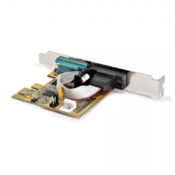 StarTech.com Tarjeta de interfaz serie PCI Express de 2 puertos, Tarjeta serie PCIe dual puerto a RS232 (DB9), 16C1050 UART, Soportes Low/Full Profile, COM Retention, Para Windows/Linux