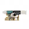 StarTech.com Tarjeta de interfaz serie PCI Express de 2 puertos, Tarjeta serie PCIe dual puerto a RS232 (DB9), 16C1050 UART, Soportes Low/Full Profile, COM Retention, Para Windows/Linux