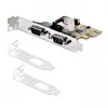 StarTech.com Tarjeta de interfaz serie PCI Express de 2 puertos, Tarjeta serie PCIe dual puerto a RS232 (DB9), 16C1050 UART, Soportes Low/Full Profile, COM Retention, Para Windows/Linux