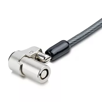 StarTech.com Candado de cable para portátil compatible con Noble Wedge®; 1,8 m, candado de llave antirrobo, Cable de seguridad para portátiles Dell XPS/Latitude/2-in-1, resistente a cortes, Candado de cable de acero para portátil