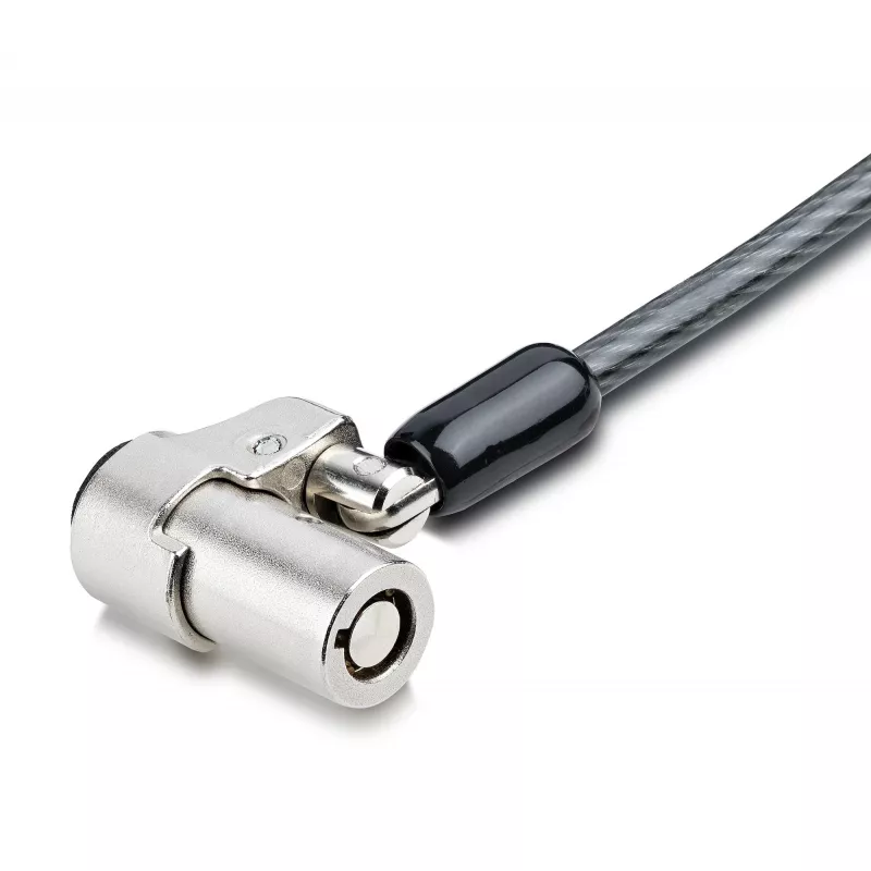 StarTech.com Candado de cable para portátil compatible con Noble Wedge®; 1,8 m, candado de llave antirrobo, Cable de seguridad para portátiles Dell XPS/Latitude/2-in-1, resistente a cortes, Candado de cable de acero para portátil