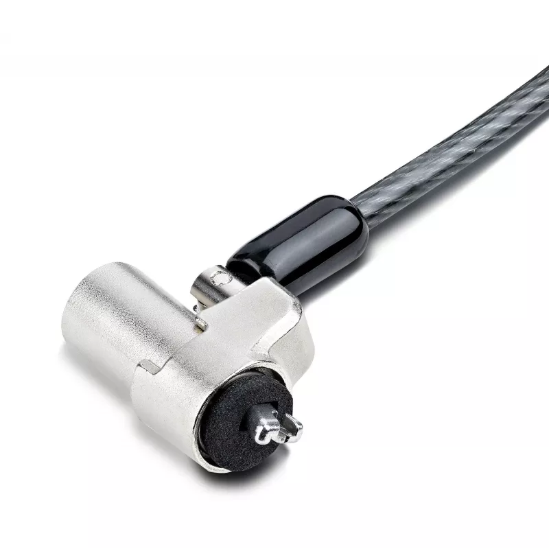 StarTech.com Candado de cable para portátil compatible con Noble Wedge®; 1,8 m, candado de llave antirrobo, Cable de seguridad para portátiles Dell XPS/Latitude/2-in-1, resistente a cortes, Candado de cable de acero para portátil