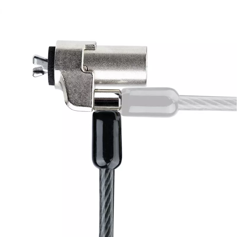 StarTech.com Candado de cable para portátil compatible con Noble Wedge®; 1,8 m, candado de llave antirrobo, Cable de seguridad para portátiles Dell XPS/Latitude/2-in-1, resistente a cortes, Candado de cable de acero para portátil