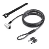 StarTech.com Candado de cable para portátil compatible con Noble Wedge®; 1,8 m, candado de llave antirrobo, Cable de seguridad para portátiles Dell XPS/Latitude/2-in-1, resistente a cortes, Candado de cable de acero para portátil