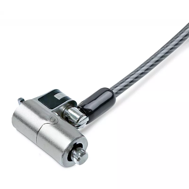 StarTech.com Candado de cable Nano para portátil, 1,8 m, Antirrobo con llave, Candado de cable de seguridad para portátiles con ranura Nano, para portátiles EliteBook/LenovoX1/2-in-1, resistente a cortes, Candado de cable de acero para portátil
