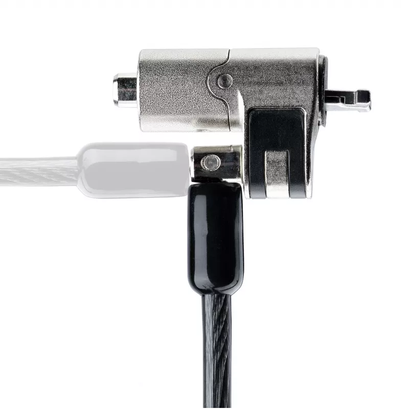 StarTech.com Candado de cable Nano para portátil, 1,8 m, Antirrobo con llave, Candado de cable de seguridad para portátiles con ranura Nano, para portátiles EliteBook/LenovoX1/2-in-1, resistente a cortes, Candado de cable de acero para portátil