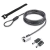 StarTech.com Candado de cable Nano para portátil, 1,8 m, Antirrobo con llave, Candado de cable de seguridad para portátiles con ranura Nano, para portátiles EliteBook/LenovoX1/2-in-1, resistente a cortes, Candado de cable de acero para portátil