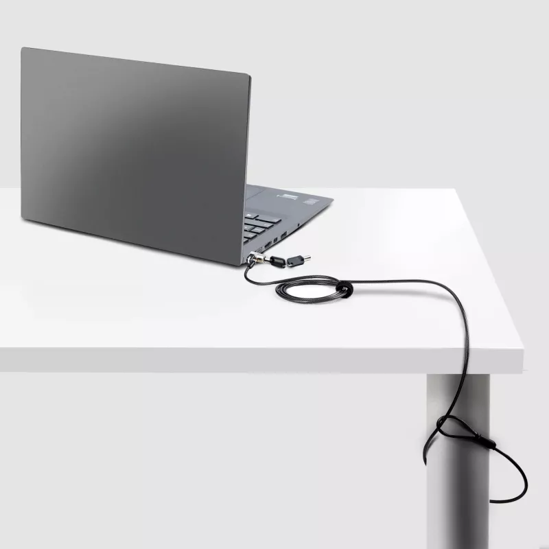 StarTech.com Candado de cable Nano para portátil, 1,8 m, Antirrobo con llave, Candado de cable de seguridad para portátiles con ranura Nano, para portátiles EliteBook/LenovoX1/2-in-1, resistente a cortes, Candado de cable de acero para portátil