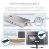 StarTech.com Docking station universal USB4 y Thunderbolt 4, Cuádruple pantalla en Windows, Doble pantalla en MacBook, Dock HDMI DP con carga de portátil de 98W