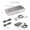 StarTech.com Docking station universal USB4 y Thunderbolt 4, Cuádruple pantalla en Windows, Doble pantalla en MacBook, Dock HDMI DP con carga de portátil de 98W