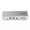 StarTech.com Docking station universal USB4 y Thunderbolt 4, Cuádruple pantalla en Windows, Doble pantalla en MacBook, Dock HDMI DP con carga de portátil de 98W