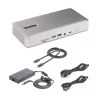 StarTech.com Docking station universal USB4 y Thunderbolt 4, Cuádruple pantalla en Windows, Doble pantalla en MacBook, Dock HDMI DP con carga de portátil de 98W
