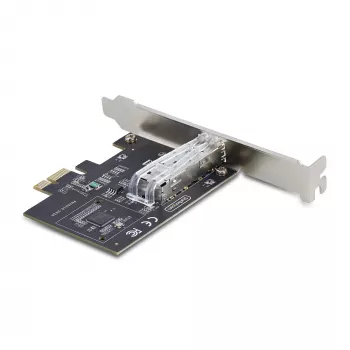 StarTech.com Tarjeta de red SFP GbE de 1 puerto, PCIe 2.1 x1, Intel I210-IS, Controlador 1GbE, 1000BASE cobre/fibra, NIC Gigabit Ethernet de un puerto, Paneles traseros para desktop/servidor – compatible con Windows y Linux