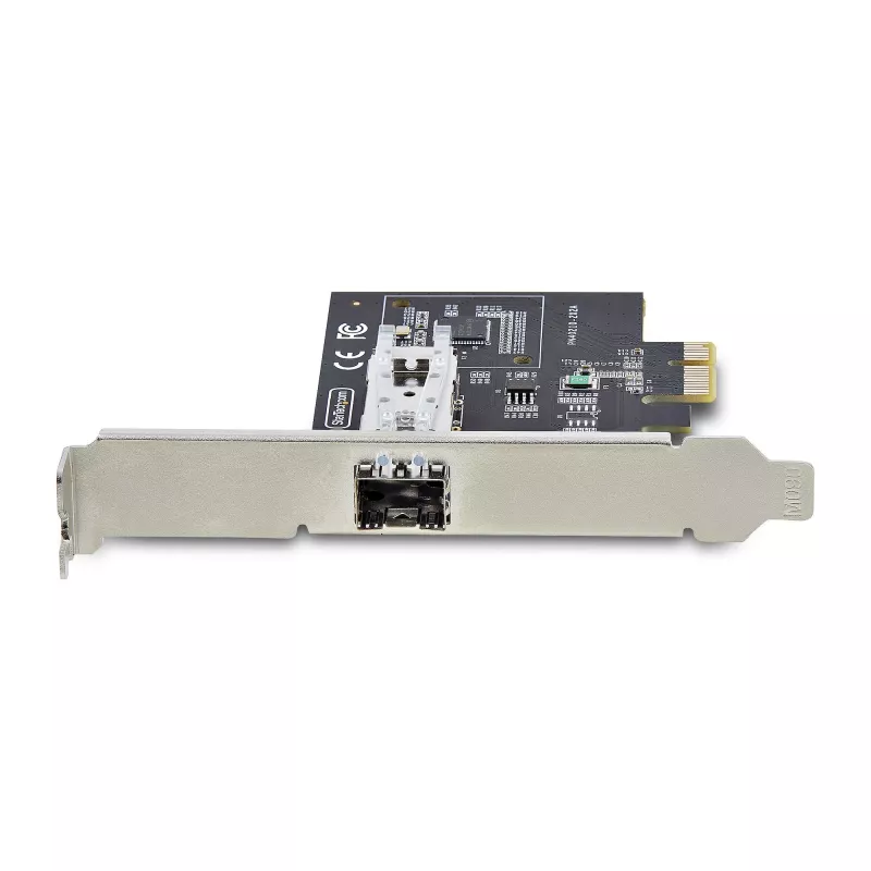 StarTech.com Tarjeta de red SFP GbE de 1 puerto, PCIe 2.1 x1, Intel I210-IS, Controlador 1GbE, 1000BASE cobre/fibra, NIC Gigabit Ethernet de un puerto, Paneles traseros para desktop/servidor – compatible con Windows y Linux