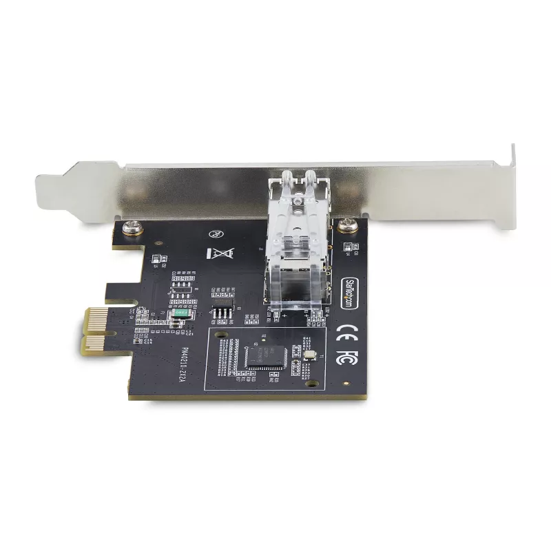 StarTech.com Tarjeta de red SFP GbE de 1 puerto, PCIe 2.1 x1, Intel I210-IS, Controlador 1GbE, 1000BASE cobre/fibra, NIC Gigabit Ethernet de un puerto, Paneles traseros para desktop/servidor – compatible con Windows y Linux