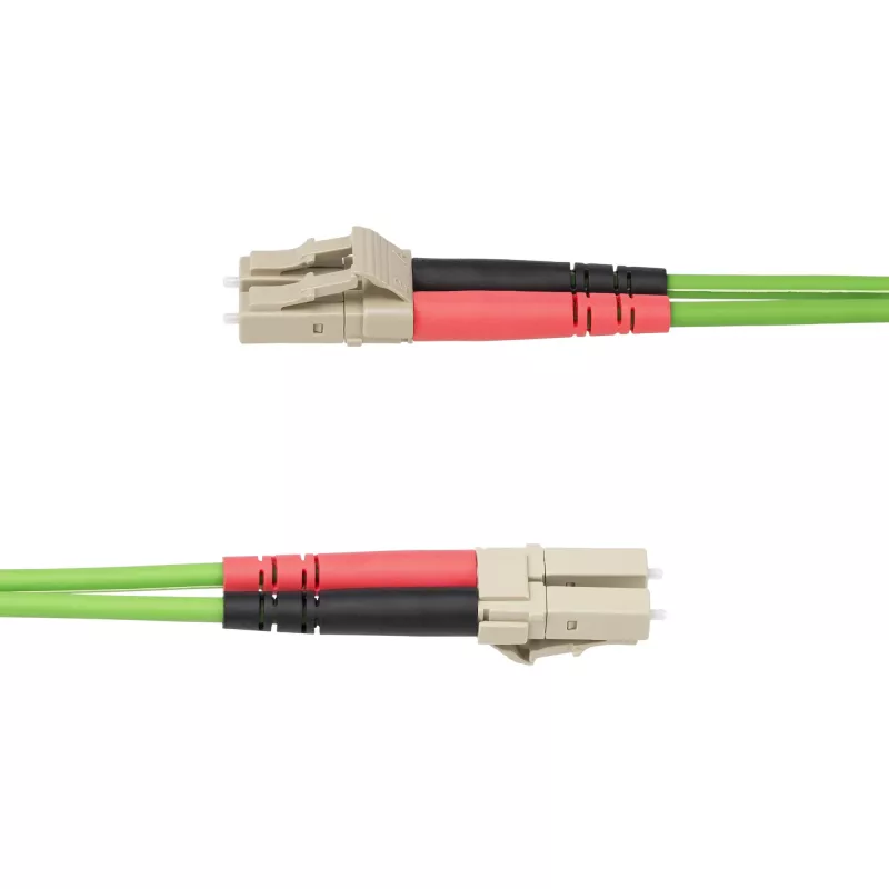 StarTech.com Cable de fibra óptica multimodo OM5 LC a LC (UPC) de 2m (6.6ft), 50/125µm Duplex LOMMF Zipcord, VCSEL, 40G/100G, Cable patch de fibra óptica LSZH