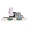 StarTech.com Tarjeta serie PCIe de 2 puertos, Tarjeta serie PCI Express dual puerto a RS232/RS422/RS485 (DB9), Soportes Low-Profile incluidos, 16C1050 UART, Windows/Linux, conforme TAA – Protección ESD Nivel 4