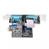 StarTech.com Tarjeta serie PCIe de 2 puertos, Tarjeta serie PCI Express dual puerto a RS232/RS422/RS485 (DB9), Soportes Low-Profile incluidos, 16C1050 UART, Windows/Linux, conforme TAA – Protección ESD Nivel 4