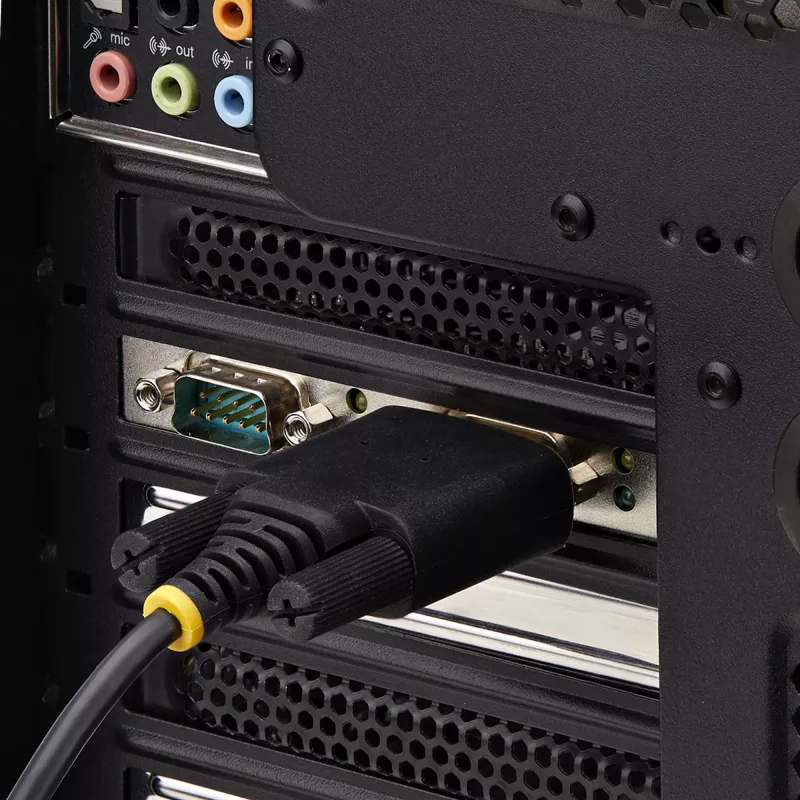 StarTech.com Tarjeta serie PCIe de 2 puertos, Tarjeta serie PCI Express dual puerto a RS232/RS422/RS485 (DB9), Soportes Low-Profile incluidos, 16C1050 UART, Windows/Linux, conforme TAA – Protección ESD Nivel 4