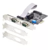 StarTech.com Tarjeta serie PCIe de 2 puertos, Tarjeta serie PCI Express dual puerto a RS232/RS422/RS485 (DB9), Soportes Low-Profile incluidos, 16C1050 UART, Windows/Linux, conforme TAA – Protección ESD Nivel 4