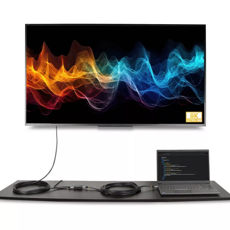 StarTech.com Amplificador de señal HDMI 8K 60Hz de 10 m, Repetidor HDMI 2.1 inline activo y amplificador de señal de vídeo hasta 8K 60Hz/4K 144Hz, Extensor de cable HDMI compacto – Extensión de señal HDMI