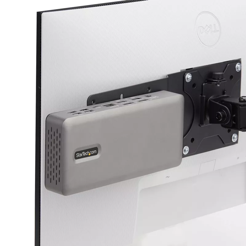 StarTech.com Soporte de montaje VESA para NUC/Thin Clients o docking stations de portátil, Placa de expansión compatible con VESA 75x75/100x100 para mini-PC