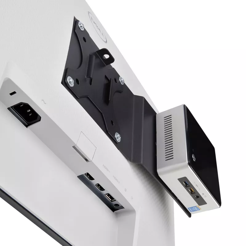 StarTech.com Soporte de montaje VESA para NUC/Thin Clients o docking stations de portátil, Placa de expansión compatible con VESA 75x75/100x100 para mini-PC