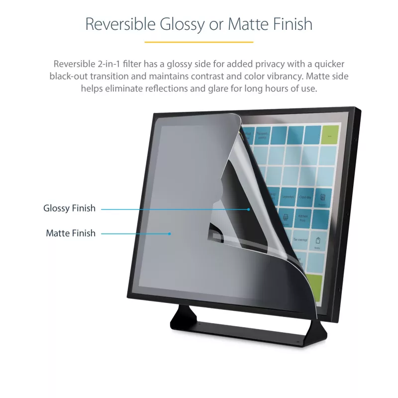 StarTech.com Filtro de privacidad para monitor de ordenador 17 pulgadas 5:4, Lámina de privacidad antirreflejo con reducción del 51% de luz azul, Protector de pantalla para monitor con ángulo de visión de +/- 30°