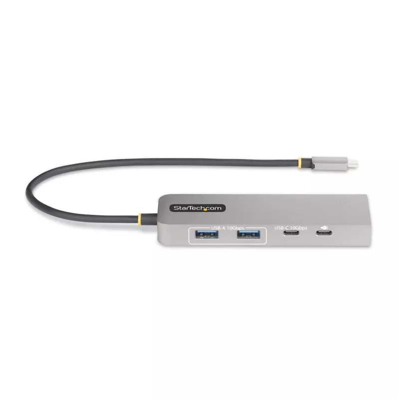 StarTech.com Hub USB-C de 3 puertos con Ethernet 2,5 Gbit/s y 100 W Power Delivery Pass-Through, USB 3.2 10 Gbit/s, 2x USB-A/1x USB-C, Hub adaptador USB Type-C portátil