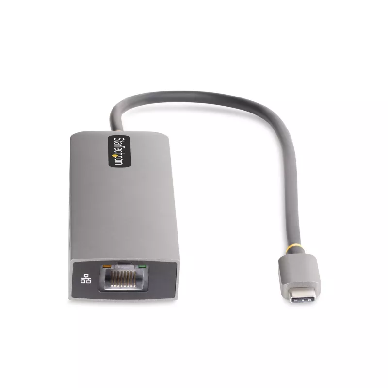 StarTech.com Hub USB-C de 3 puertos con Ethernet 2,5 Gbit/s y 100 W Power Delivery Pass-Through, USB 3.2 10 Gbit/s, 2x USB-A/1x USB-C, Hub adaptador USB Type-C portátil