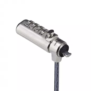 StarTech.com Candado delgado compatible con ranura Noble Wedge®, 1,5 m cable de seguridad, protección antirrobo de escritorio para portátil/notebook, cable de acero resistente a cortes, candado de combinación