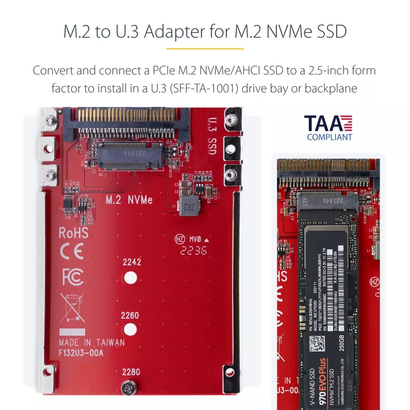 StarTech.com 1M25-U3-M2-ADAPTER Tarjetas de interfaz/Adaptador Interno M.2