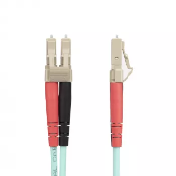 StarTech.com Cable de fibra óptica multimodo OM4 LC/UPC a LC/UPC de 25 m (82 pies), 50/125 µm LOMMF/VCSEL Zipcord, 100G, baja pérdida de inserción – Cable jumper de fibra óptica LSZH